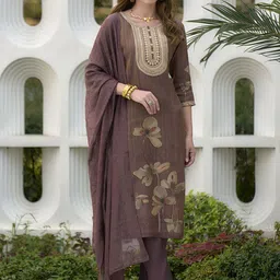 SHREE LAXMINARAYAN EXPORT Women Ethnic Motifs Embroidered Regular Kurta Trousers & Dupatta-picture-19