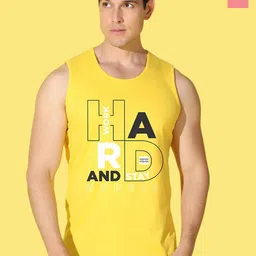 WOOSTRO Pack Of 2 Printed Super Combed Cotton Gym Vests VWS26(HARD YELLOW)(RUN PEACH)-picture-31