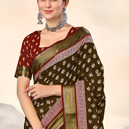 all about you Ethnic Motifs Pure Cotton Handloom Saree image 4