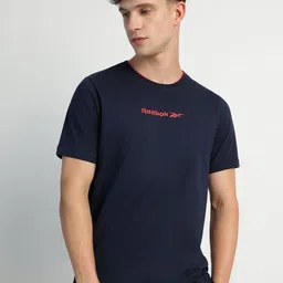 Reebok Men Solid Round Neck Pure Cotton T-shirt-picture-34