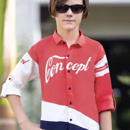 MashUp Boys Classic Opaque Printed Casual Shirt-image-87