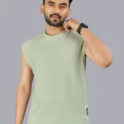 FTX Men Textured Sleeveless Slim Fit T-shirt-image-36
