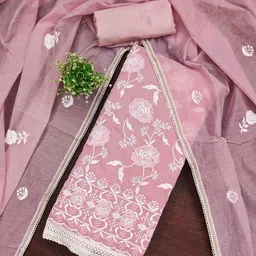 Blissta Chanderi Cotton Embroidered Dress Material-picture-35