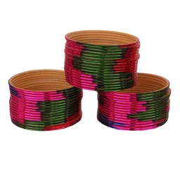 ZULKA Set of 48 Simple Plain Glossy Finished Metal Bangles image 2