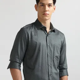 Arrow Men Liberty Geometric Printed Spread Collar Pure Cotton Formal Shirt image 5