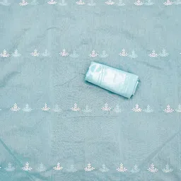 SHADOW & SAINING Ethnic Motifs Embroidered Zari Semi-Stitched Dress Material image 4