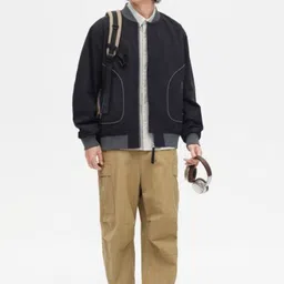 Mast & Harbour Men Striped Polyester Longline Bomber Jacket-picture-37