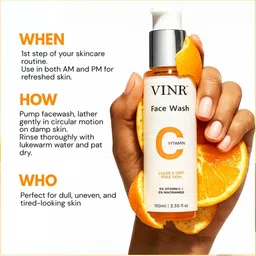 VINR Set Of 3 Vitamin C Face Wash- 100 ml- Toner- 100 ml & Sheet Mask- 20 ml image 2