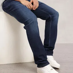 Nautica Men Relaxed Fit Light Fade Stretchable Jeans-image-89
