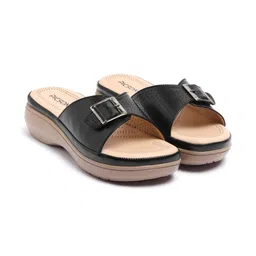 PICSON Women Open Toe Flats with Buckles image 3