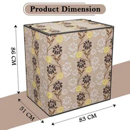 Kuber Industries Beige Printed IFB Top Load Washing Machine Cover image 4