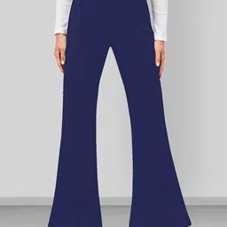 Dream Beauty Fashion Women Easy Wash Pleated Bootcut Trousers-image-84