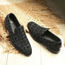House of Pataudi Men Embroidered Casual Slip On Basics Mojaris-picture-7