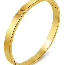 Adhvik Gold-Plated Stainless Steel Kada Bracelet-picture-19