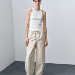 MANGO Ribbed Halter Neck Top image 2