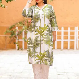 FLAVIA CREATION Women Checked Flared Sleeves Pathani Kurta-image-21