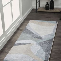 OBSESSIONS Charcoal-Black & Beige Printed Rectangular Bedside Runners-image-99