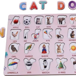 craftick Wooden ABCD Capital Letters Alphabets Education Puzzles for Kids Age 2+ image 5