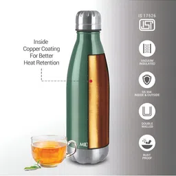 Milton Duo DLX 1000 Thermosteel Bottle 1000 mlTravel Bottle 24 Hours Hot and Cold image 5