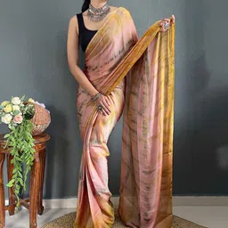 KALINI Tie and Dye Pure Chiffon Jamdani Saree image 3
