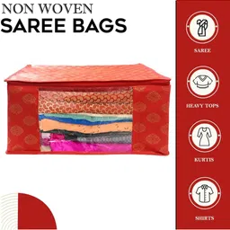 AMAK INC Red Fabric Multi-Utility Wardrobe Organisers image 5