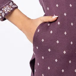 KEIKO Geometric Woven Design Round Neck Jacquard Straight Kurta image 2