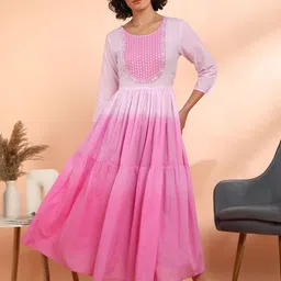 Chandbaali Embellished Embroidered Fit & Flare Maxi Dress image 1