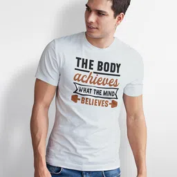 Seekbuylove Men Typography Printed Bio Finish T-shirt image 2