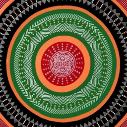 UNIBLISS Red & Green Ethnic Motifs 144 TC Cotton Queen Bedsheet Set 2.35m x 2.15m image 2