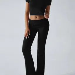 StyleCast Round Neck Short Sleeves Crop Top With Trousers-picture-19