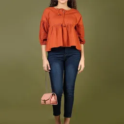 LIMEROAD Puff Sleeve Cotton Top image 4
