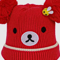 DukieKooky Unisex Kids Embroidered Woollen Beanie image 3