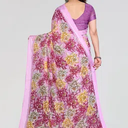 Moda Rapido Floral Poly Georgette Saree image 4