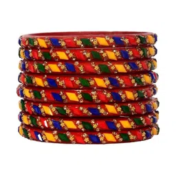 AMSHA Multi Glass Artificial Stones Bangle-picture-14
