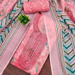 Maroosh Embroidered Pure Cotton Unstitched Dress Material-picture-19