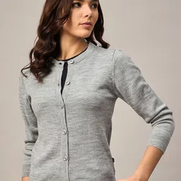The Roadster Lifestyle Co Collar Neck Front Open Sweater-picture-15