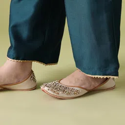 Anouk Cut-Out Gotta Patti Kurta with Palazzos & Dupatta image 5