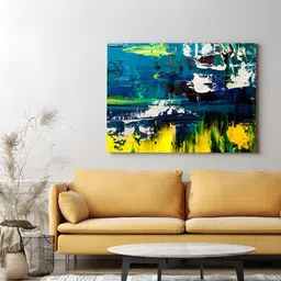 Eurotex Blue & White Canvas Abstract Wall Paintings-picture-25