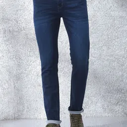 Crimsoune Club Men Slim Fit Mid-Rise Clean Look Heavy Fade Stretchable Jeans image 3