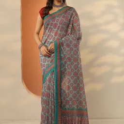 Libas Ethnic Motifs Silk Blend Saree image 5