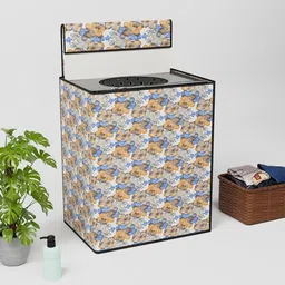 Kuber Industries Grey Printed IFB Top Load Washing Machine Cover-image-79