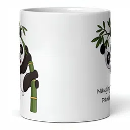 Mr UVD White & Black Graphic Printed Ceramic Glossy Mug 350 ml image 2