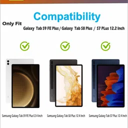 Fasheen Tempered Glass Guard for Galaxy Tab S9 FE Plus 12.4 Inch /Samsung Galaxy Tab S7 Plus/ S7 FE/ S8 Plus/ S9 Plus/ S9 FE Plus/ S10 Plus 12.4 Inch ( SMX610/SMX616B) image 2