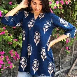 ROOM 19 Print Ethnic Top image 3