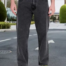 SZN Men Classic Regular Fit Mid-Rise Light Fade Stretchable Jeans image 3