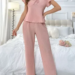 DressBerry Women Solid Top Night suit-image-33