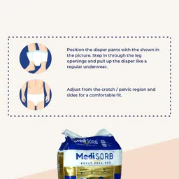 Medisorb Unisex Set Of 3 Adult Pull Ups Diapers - S 10Pcs Each image 2