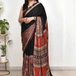 RegalDrapes Ethnic Motifs Satin Handloom Saree-image-21
