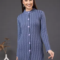 Anouk Women Checked Longline Cardigan image 1