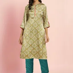 W Ethnic Motifs Printed Straight Kurta With Trousers-picture-12